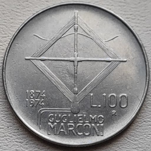 Италия 100 лир 1974