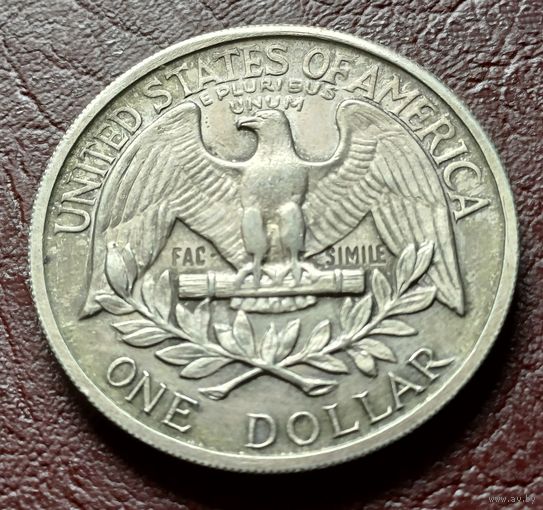 Доллар США 1865 г.  FAC SIMILE  ( делай подобное )   под крыльями   ( С РУБЛЯ )