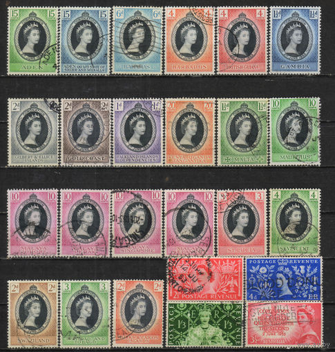 GB колонии Омнибус 1953 EII Коронация Набор