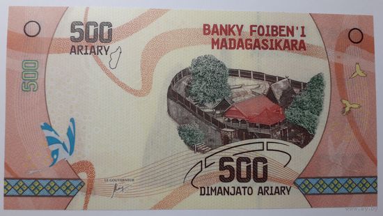 Мадагаскар, 500 ариари. Серия D. UNC.