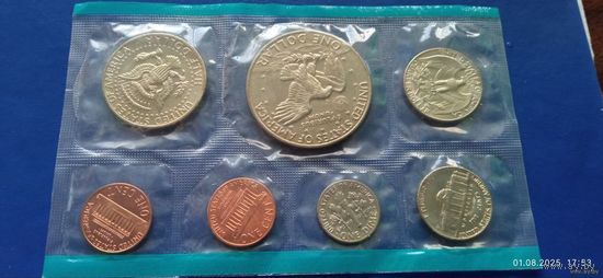 Сборка 1 доллар 50,25,10,5 и 1 центы 1973 США (UNC)В лоте 7 монет