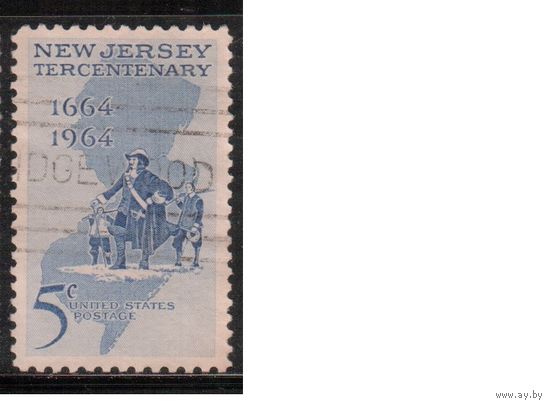 США-1964, (Мих.861) , гаш. , Нью-Джерси(одиночка)