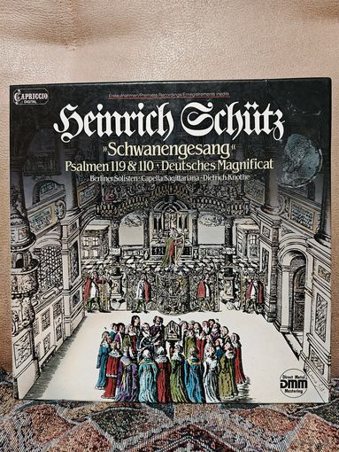 Heinrich Schutz, Berliner Solisten, Cappella Sagittariana, Dietrich Knothe – Schwanengesang, 2LP 1984, Germany