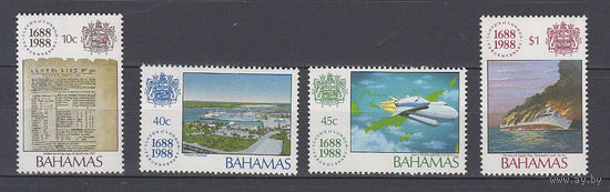 Флот и космос. Багамы. 1988. 4 марки. Michel N 682-685 (11,0 е)