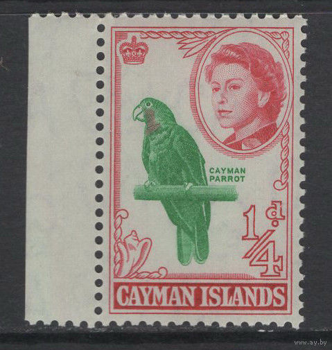 Кайманы /Cayman Island 1962** Фауна Кайманский попугай Елизавета II Mi#154