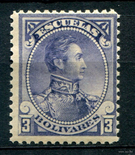 Венесуэла - 1882/88г. - Симон Боливар, 3 B - 1 марка - MH [Mi 40]. #4-W1-117-B-1