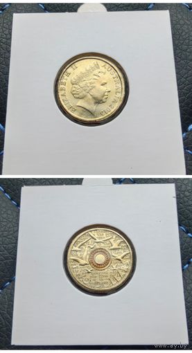 Распродажа!!! Австралия 2 доллара (День памяти) 2015 г. UNC
