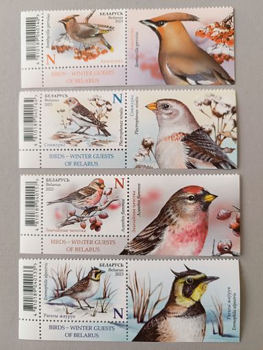 Птицы. Беларусь, 2023. Серия с купонами