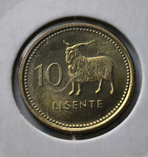 ЛЕСОТО  10 ЛИСЕНТЕ 1998 ГОД  В ХОЛДЕРЕ  UNC
