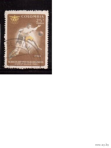 Колумбия-1961(Мих.999) , гаш. ,  Спорт, Футбол