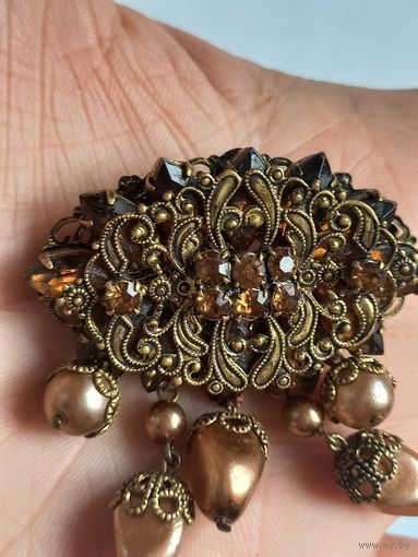 Брошь, брошка винтажная Чехословакия