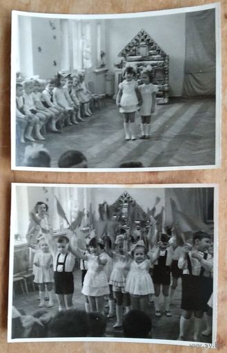 Фото на утреннике в детском саду. 1965 г. 9х12 см. Цена за 3 фото.
