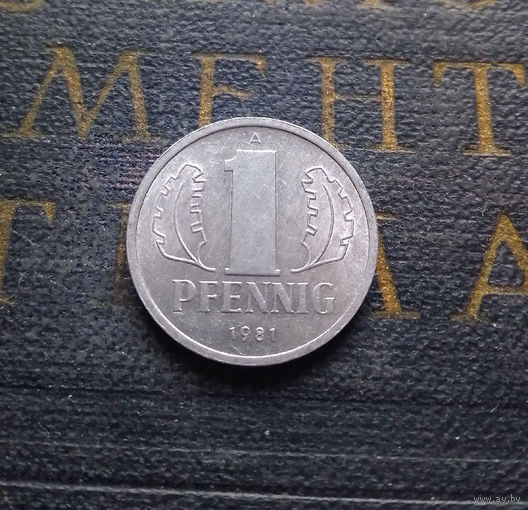 1 пфенниг 1981 (A) Германия ГДР #11 AU
