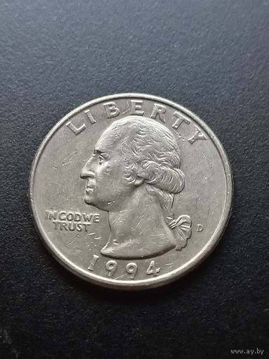 США 25 центов 1994 г.  D