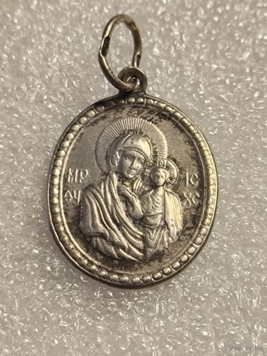 Подвеска-ладанка "Казанская Божья Матерь". Серебро (925).
