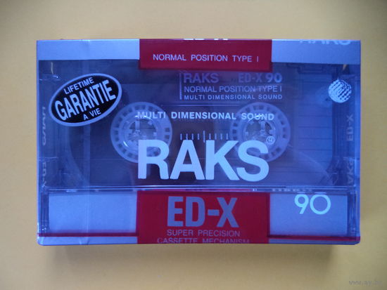 Аудиокассета RAKS ED-X 90. Из блока, в коллекцию.