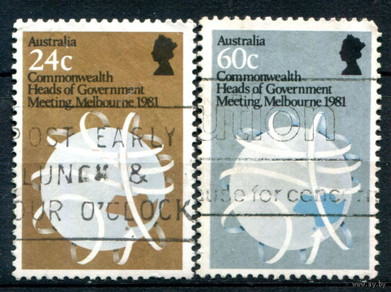 Австралия - 1981г. - конференция по коммуникациям - 2 марки - полная серия, гашёные [Mi 770-771]. #3-WB-89-A-2