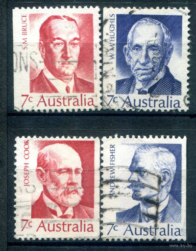 Австралия - 1972г. - премьер-министры - 4 марки - полная серия, гашёные [Mi 486-489]. #3-WB-85-A-2
