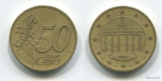 Германия. 50 евроцентов (2002, буква A)