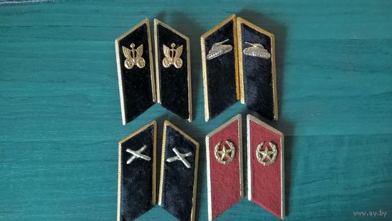 Петлицы на китель  - Танкисты, артиллеристы.