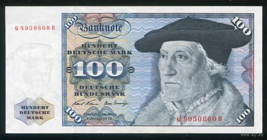 ФРГ 100 марок 1970 г. P34a. UNC