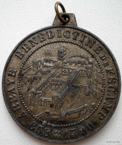 Памятная медаль бенедиктинского монастыря Фекамп, Франция