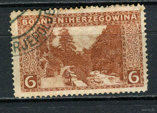 Босния и Герцеговина (Австро-венгерская администрация) - 1906 - Природа 6H - [Mi.33] - 1 марка. Гашеная.  (Лот 8Fw)-T25P34