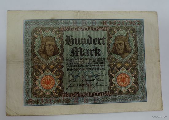 100 марок 1920г. Германия