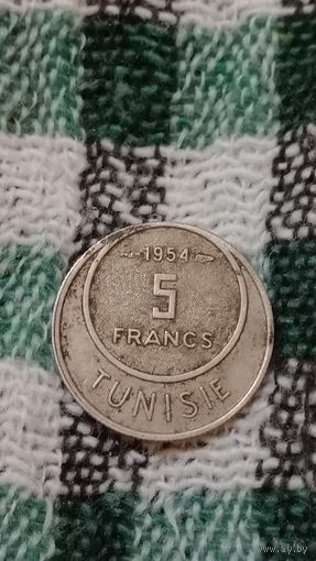 Тунис 5 франков 1954
