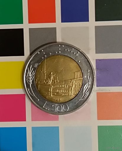 Италия 500 лир  1989