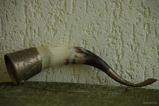 Рог в мельхиоре 28,5 см