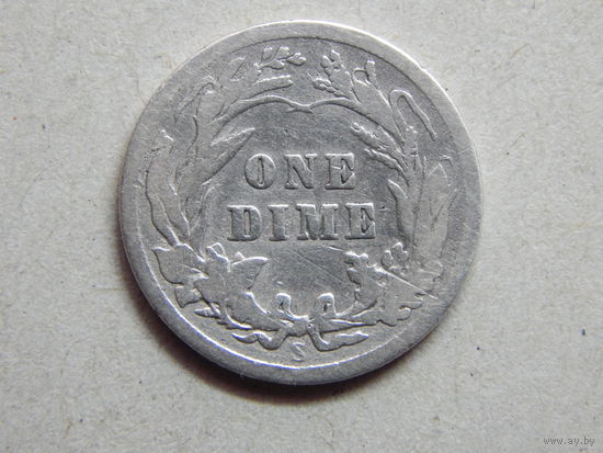 США 10 центов 1907г.
