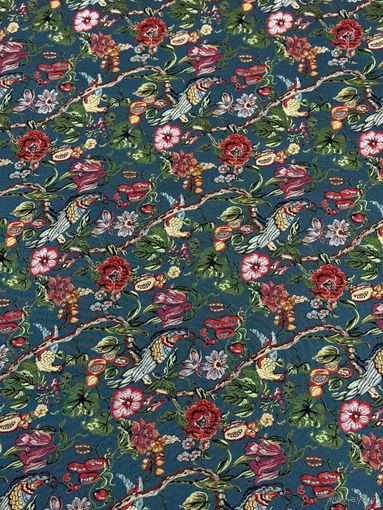 Гобеленовая ткань, с рисунком, в технике Уильяма Морриса