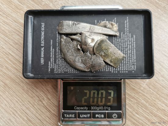 Лот (5) серебряного лома, серебро (84, 800, 875, 916, 925 и т.п.). С 1 рубля