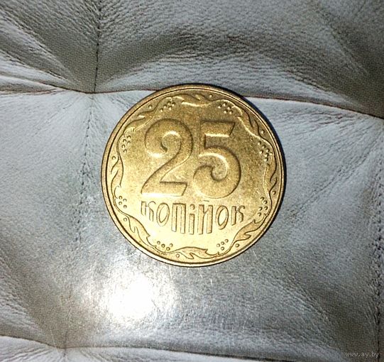 25 копеек 2008 года Украина. Очень красивая монета! Шикарная родная патина!