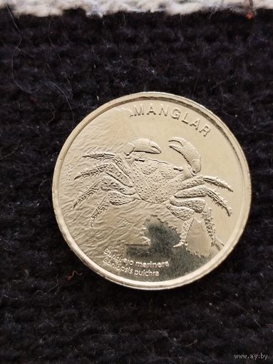 50 колон Коста-Рика. Мангровый краб-скакун.