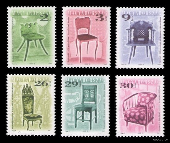 2000 Венгрия 4604-4609 Стандарт. Кресла и стулья **