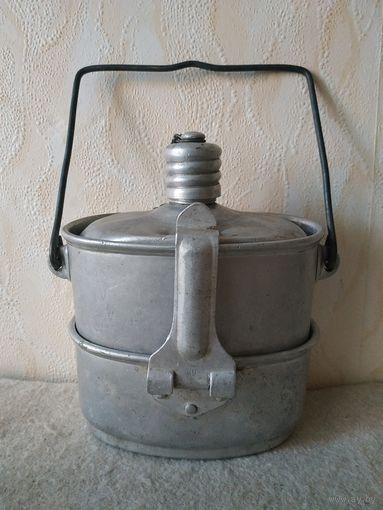 Котелок комбинированный с алюминиевой флягой. ВДВ СССР, 1967 год.
