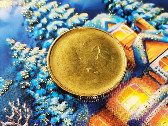 Республика Беларусь (РБ). 20 копеек 2009. Интересный и нечастый брак. Непрочекан с уходом металла. Торг!!!
