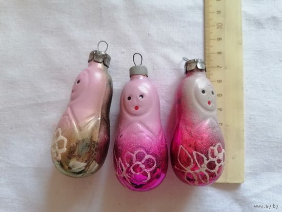 Ёлочные игрушки МАТРЁШКА СССР одним лотом 0052