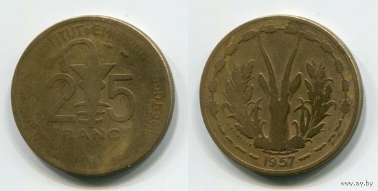 Французская Западная Африка (Того). 25 франков (1957)