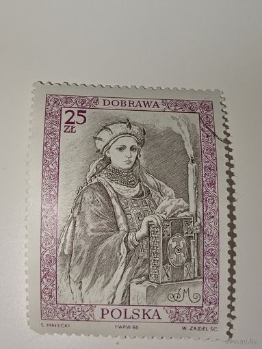 Польша 1986 Добрава Богемская, чешская княжна, супруга Мешко I.