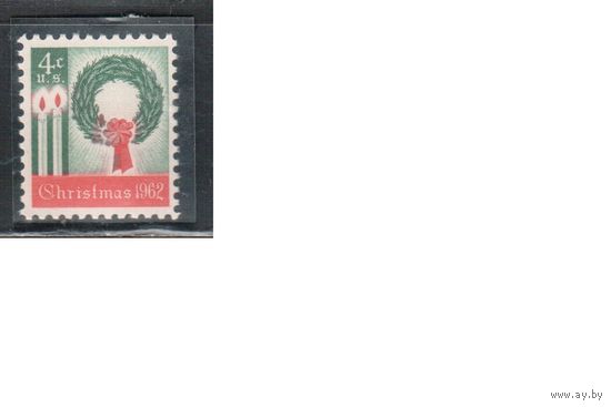 США-1962, (Мих.834),  **   ,  Рождество, (одиночка)