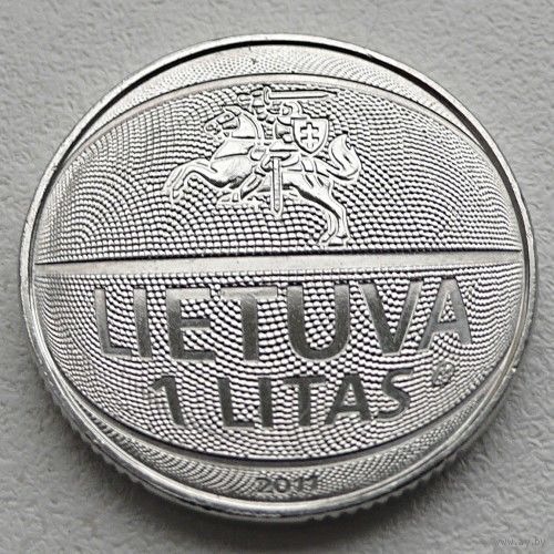 Литва 1 лит, 2011 Чемпионат Европы по баскетболу UNC