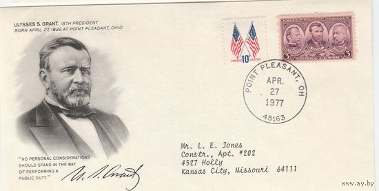 КПД США /Президент ULYSSES S GRANT/0005 1977 г