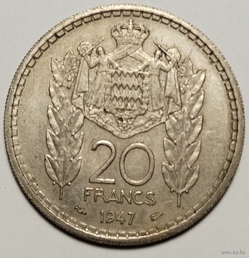 Монако 20 франков 1947 г.