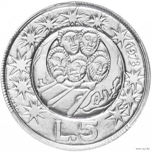 Сан-Марино 5 лир, 1973 UNC