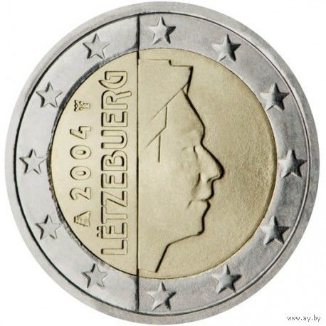 2 евро 2004 Люксембург UNC из ролла