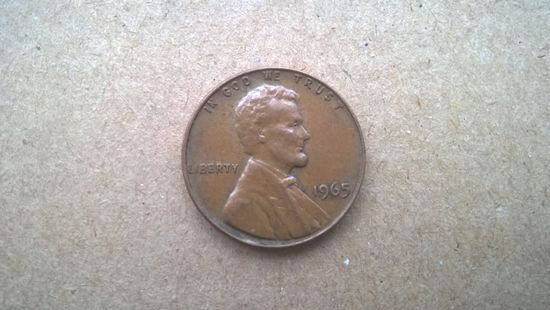 США 1 цент, 1965г. (К-U-)