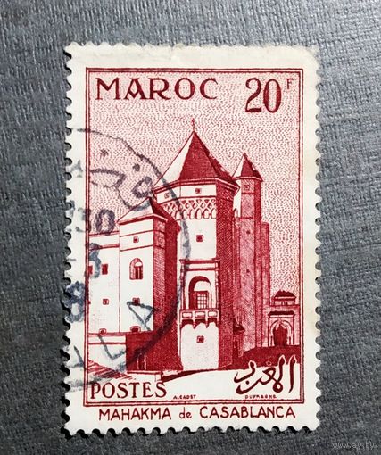 Марка Марокко 1955 год Архитектура